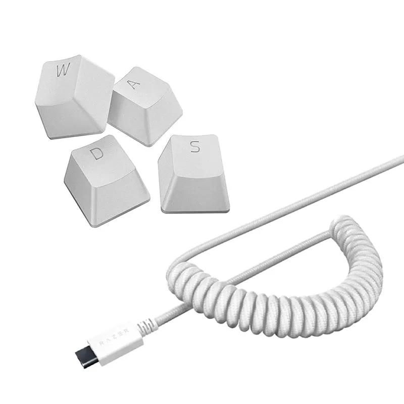 کی کپ ریزر PBT رنگ سفید + کابل USB-A to USB-C-0