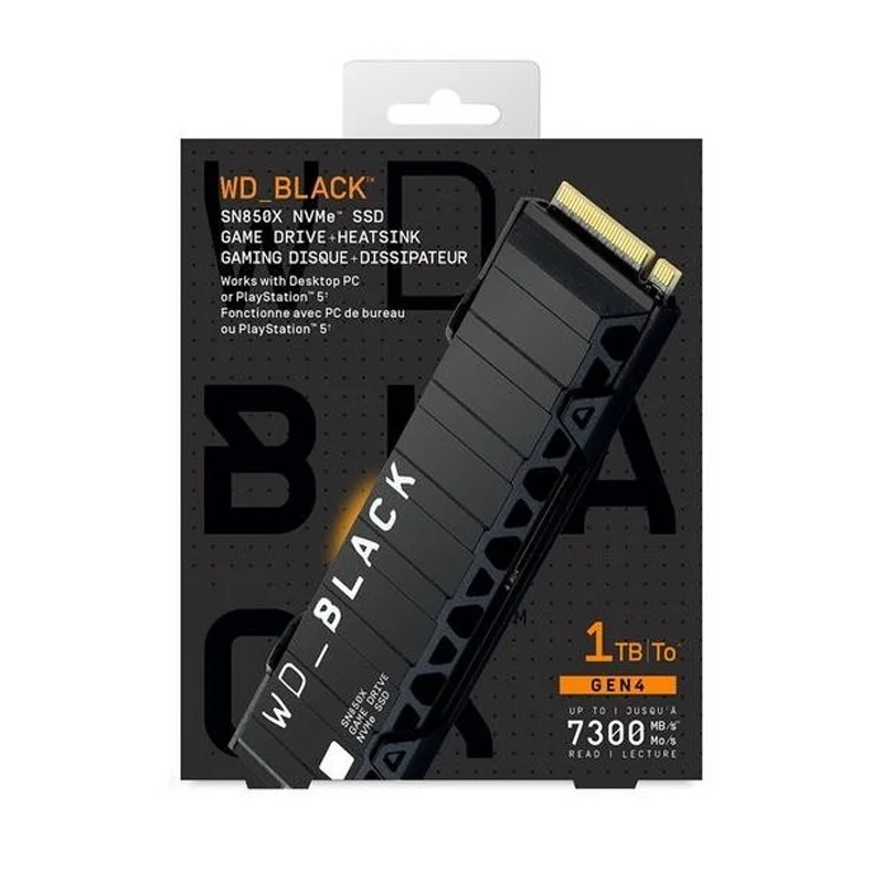 هارد اس اس دی وسترن دیجیتال مدل WD Black SN850X Heatsink 1TB